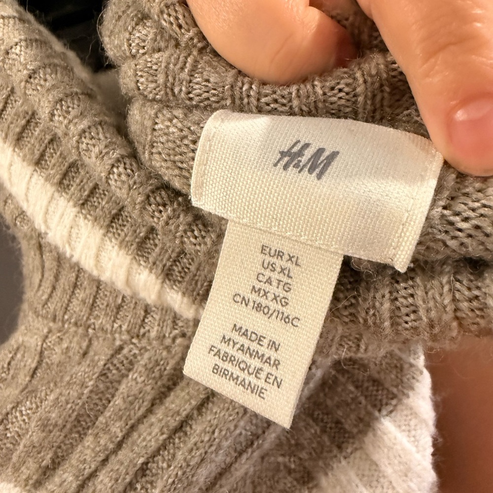 H&M Taupe Ribbed Knit Sweater - Picture 5 of 5